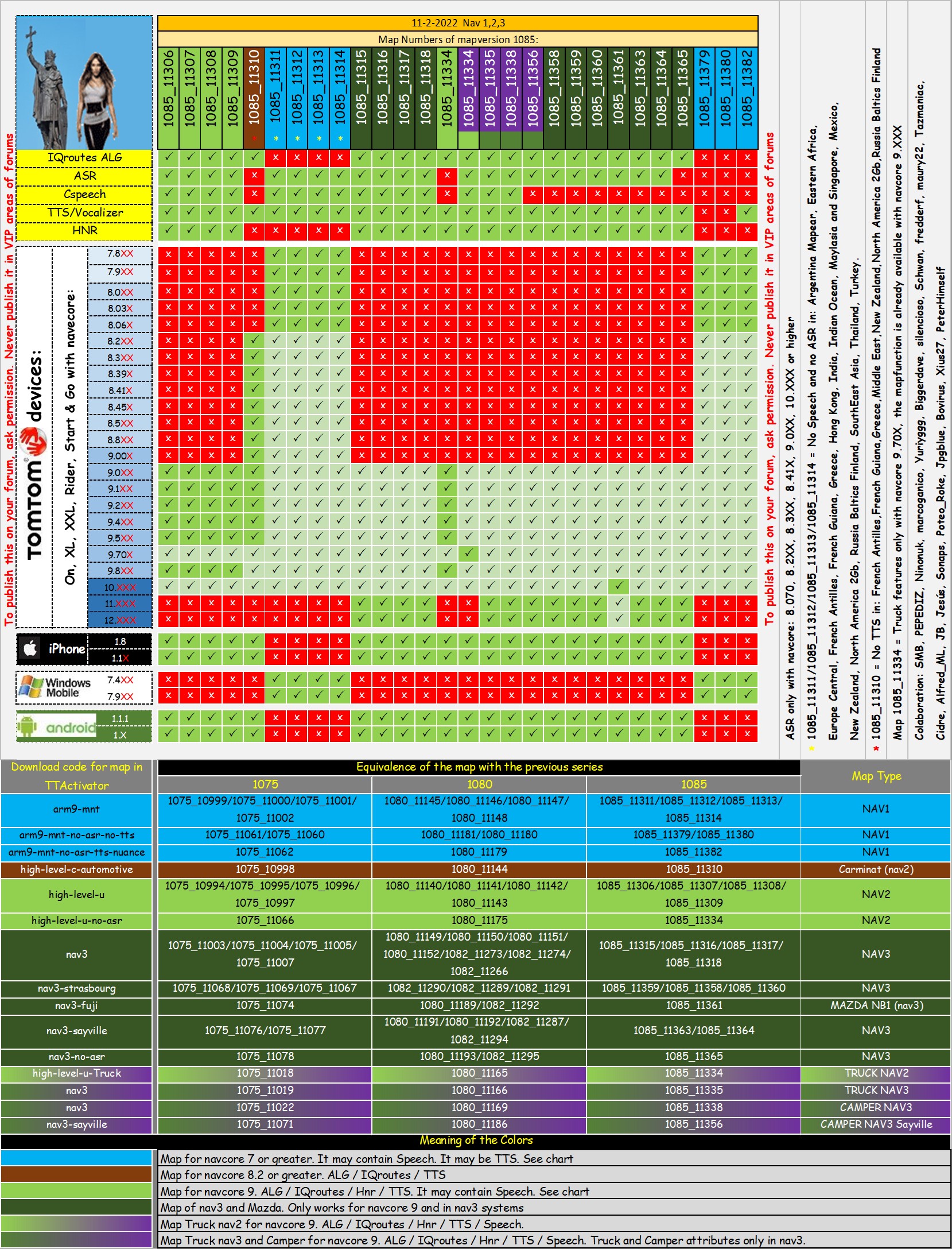 Compatible-Mapchart v1085-NAV1/2/3