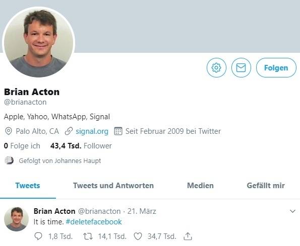 &quot;Es ist Zeit&quot;: WhatsApp-Mitgründer Brian Acton hat keine Lust mehr auf Facebook.