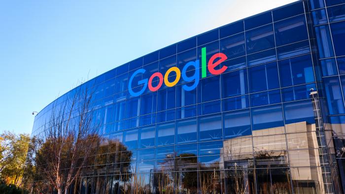 Google-Bürogebäude mit Glasfront